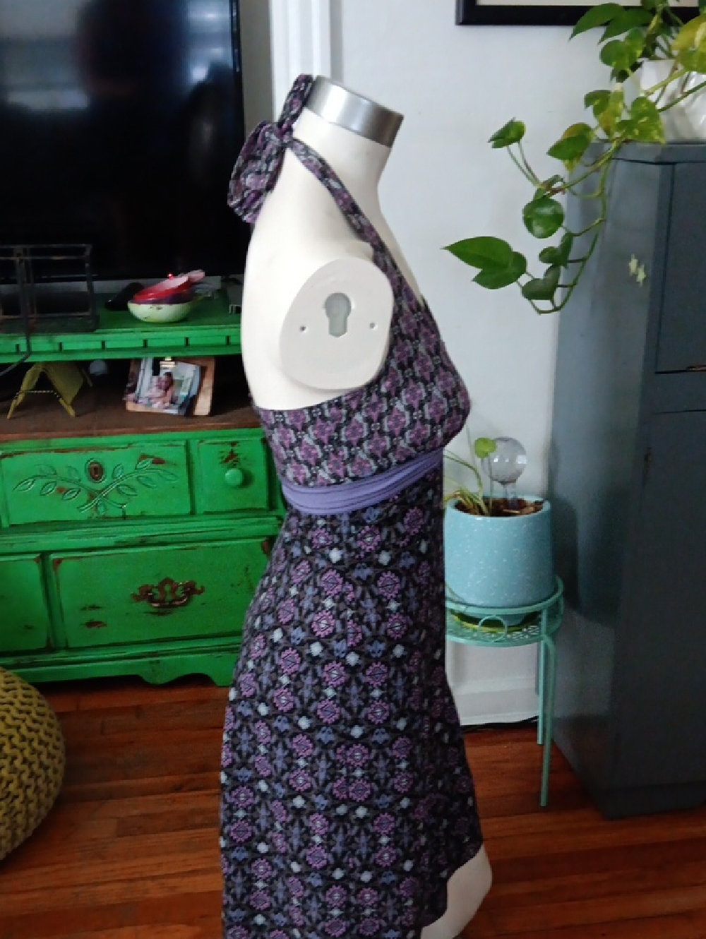 Athleta Purple & Gray Halter Dress - Picture 3 of 10